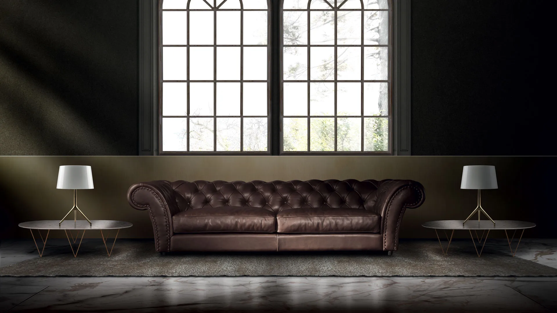 Divano design classico Chester Time di Lof's